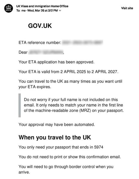 ETA do Londynu