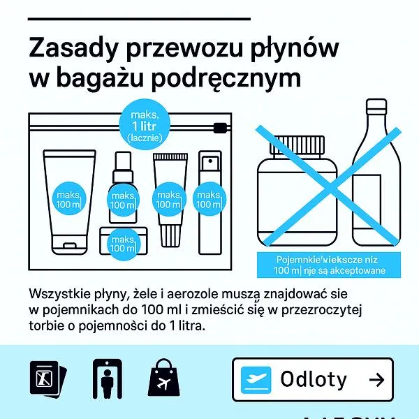 Przewóz płynów w samolocie